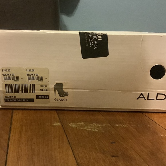 Aldo Glancy Black Studded Ankle Booties - Picture 8 of 8